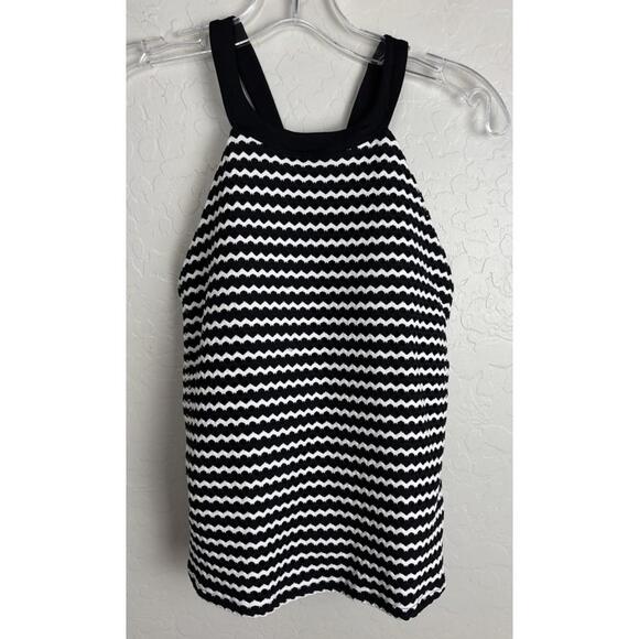Lands' End Other - Lands End Tankini Zigzag Stripe 10 Black White X Back 1860